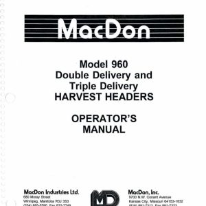 Macdon Harvest Header 960 Operators Manual (1)