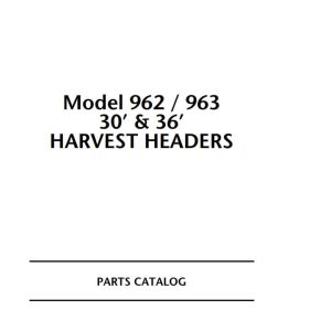 Macdon Harvest Header 962 963 Parts Catalog 46445 (1)