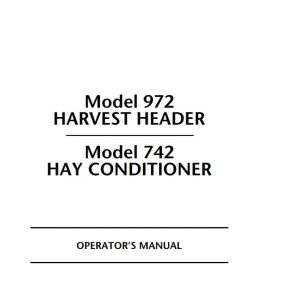Macdon Harvest Header 972 Operators Manual 46290 (1)