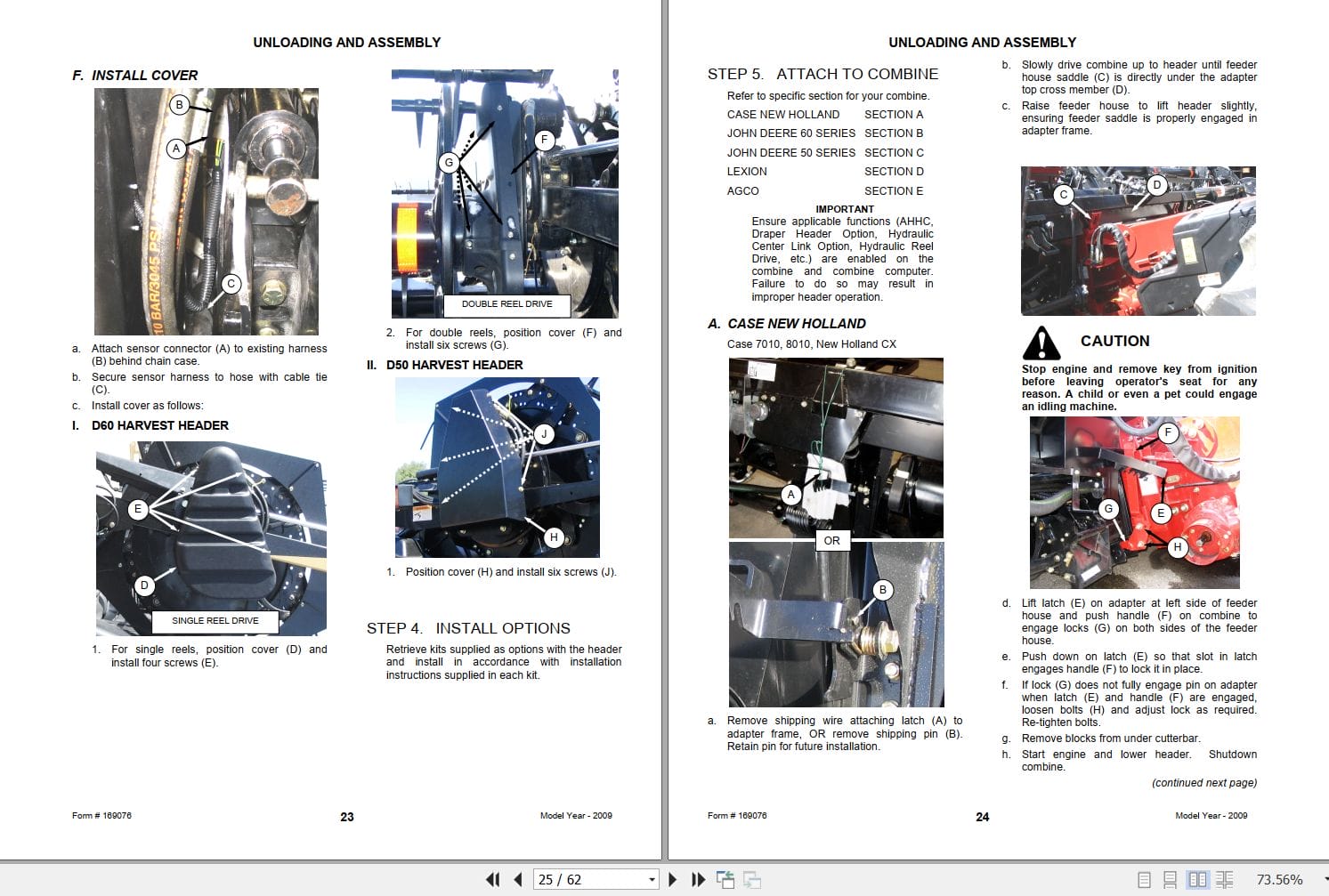 Macdon Harvest Header D50 D60 CA20 Unloading and Assembly Instructions (2)