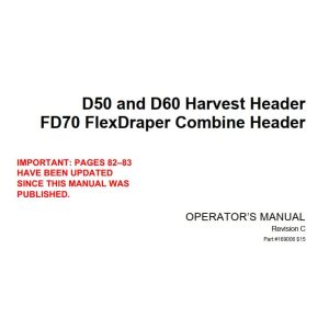 Macdon Harvest Header D50 D60 FD70 Operators Manual (1)