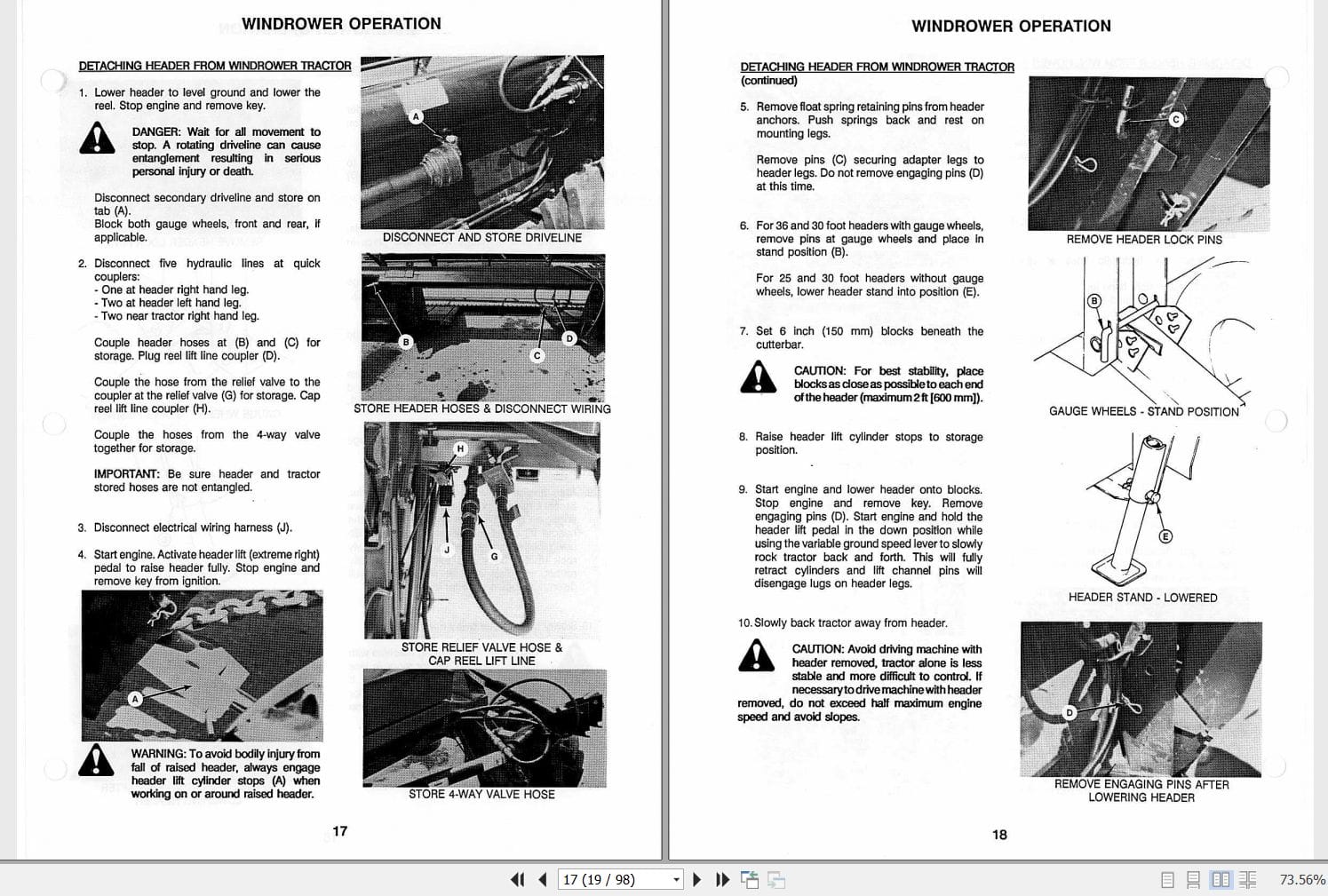 Macdon Harvest Header For 7000 Self Pro Windrower Operators Manual 12914 (2)