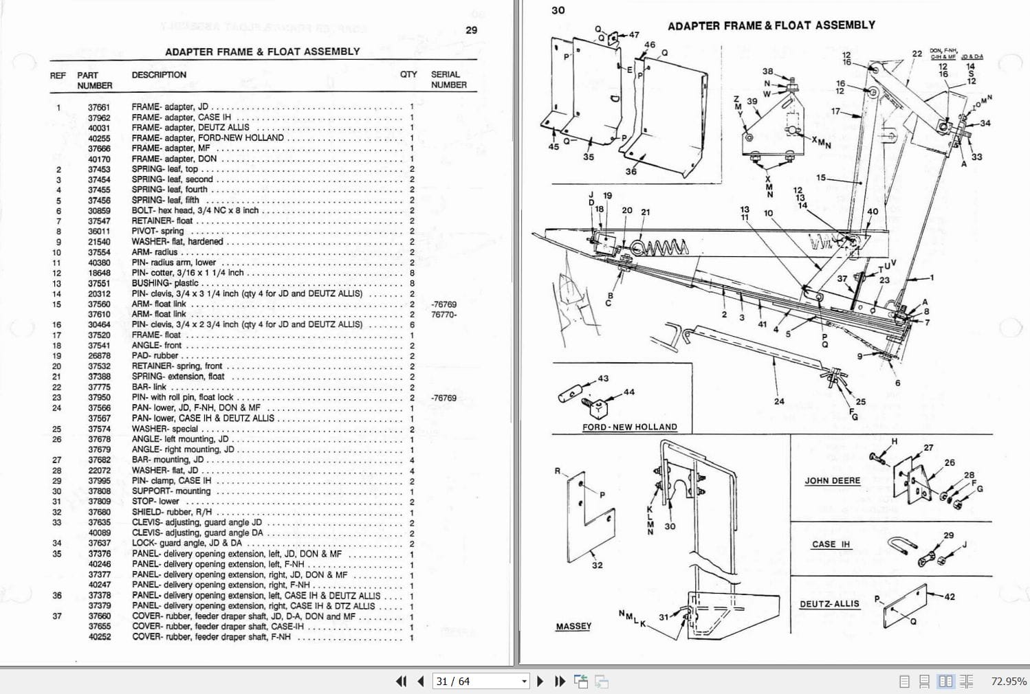 Macdon Harvest Header for 7000 Self Propelled Windrower Parts Catalog 12915 (2)