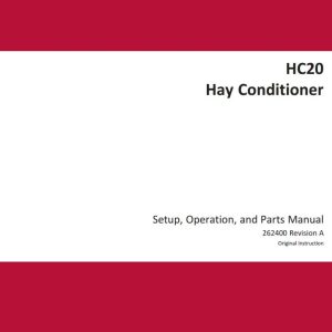 Macdon Hay Conditioner HC20 Setup Operation Parts Manual 262400 Revision A (1)