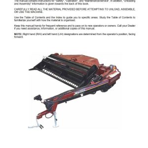 Macdon Mower Conditioner 4000 Operators Manual 12871 (1)