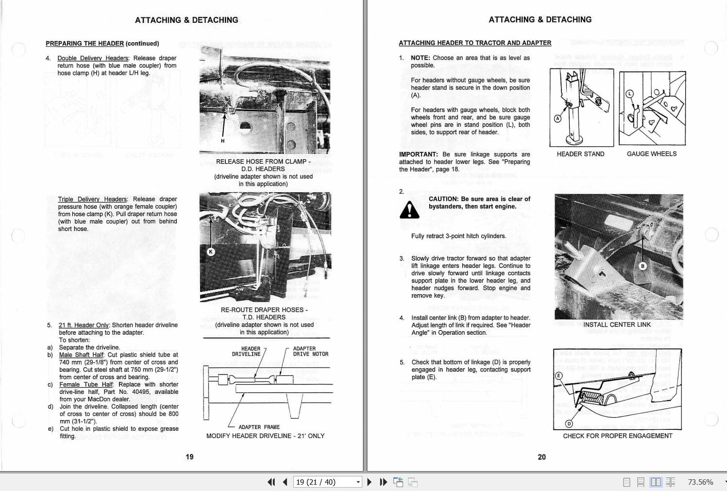 Macdon Offset Mount Adapter 901 Supplement Operators Manual 46080 (2)