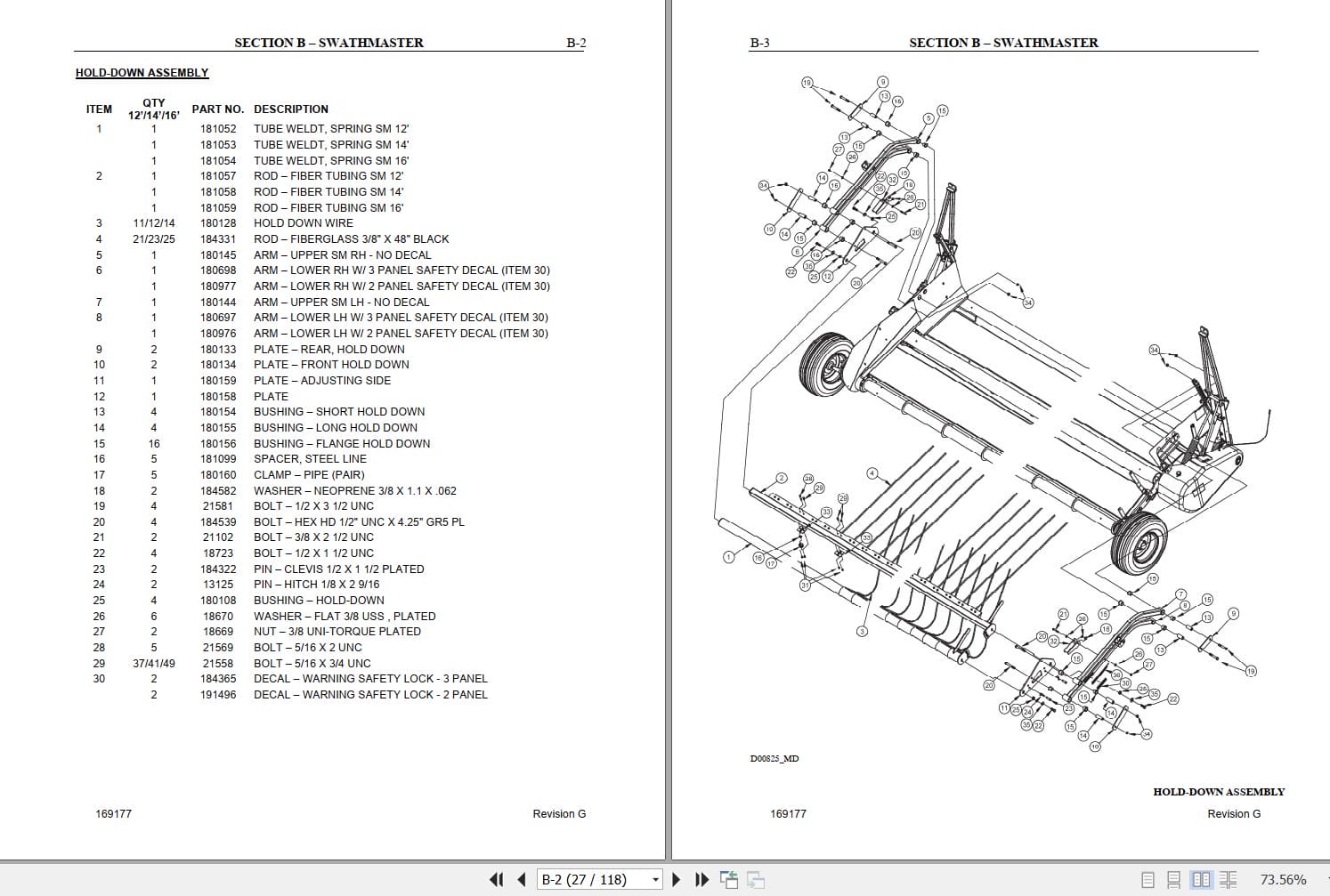 Macdon Pick Up Header PW7 Parts Catalog 169177 Revision G (2)