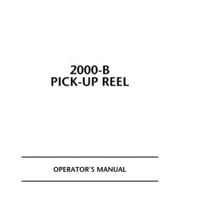 Macdon Pick Up Reel 2000 B Operators Manual 46540 (1)