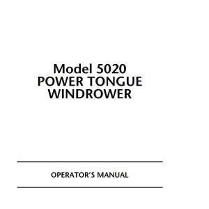 Macdon Power Tongue Windrower 5020 Operators Manual 147008 (1)
