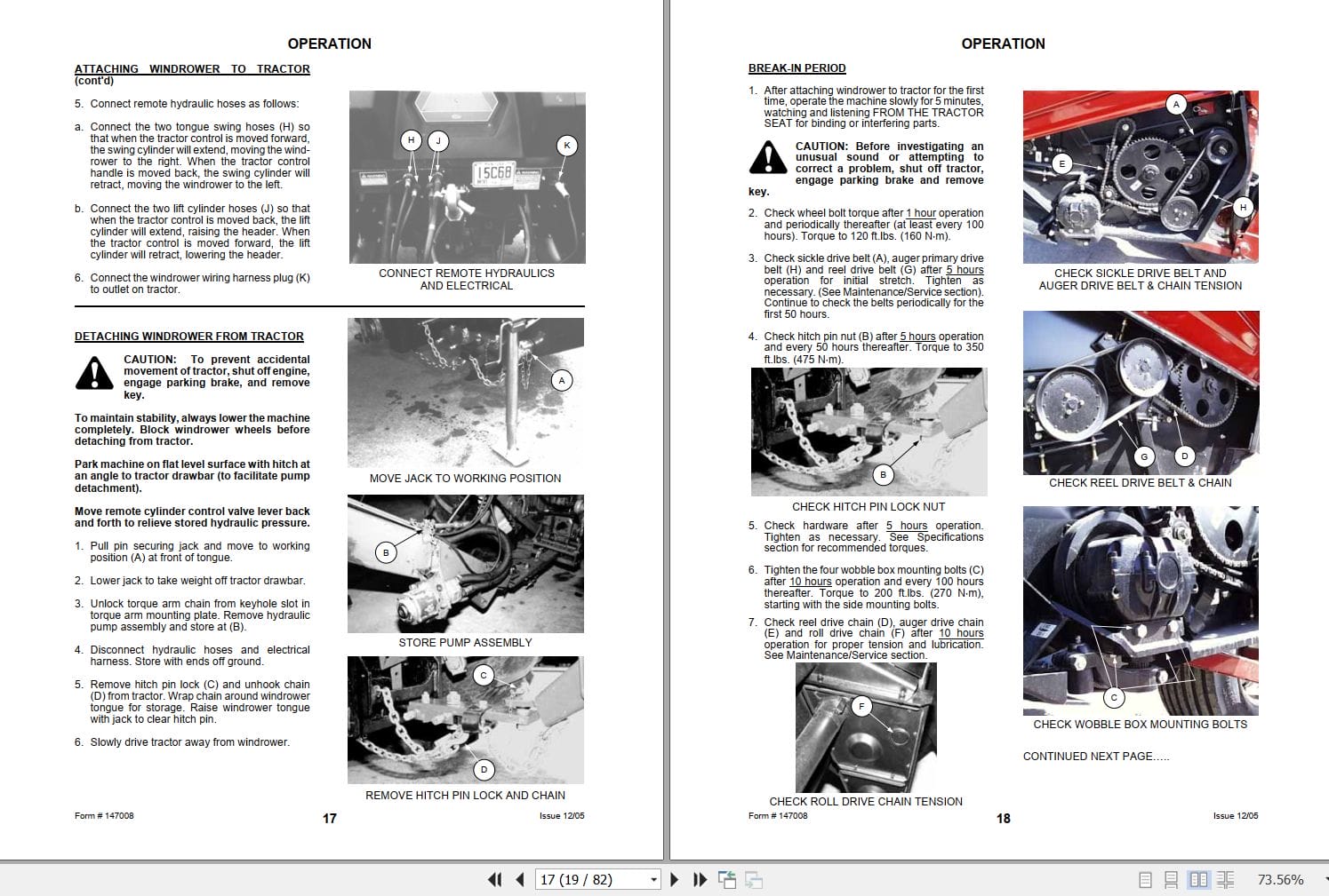 Macdon Power Tongue Windrower 5020 Operators Manual 147008 (2)