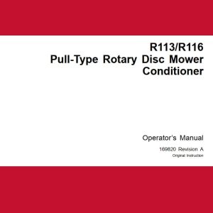 Macdon Pull Type Disc Mower R113 R116 Operators Manual (1)