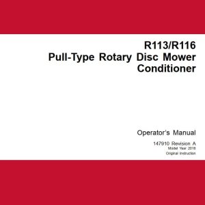 Macdon Pull Type Mower Conditioner R113 R116 Operators Manual 147910 (1)