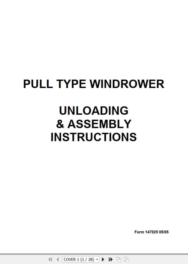 Macdon Pull Type Windrower Unloading & Assembly Instructions (1) Macdon Pull Type Windrower Unloading & Assembly Instructions (1)