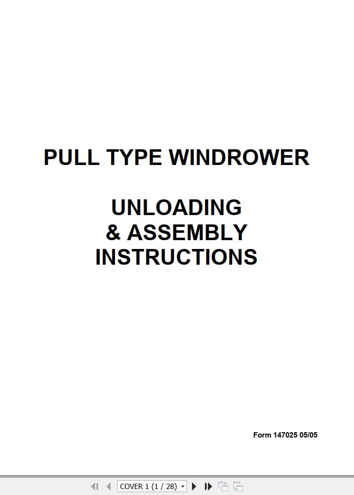 Macdon Pull Type Windrower Unloading & Assembly Instructions (1)