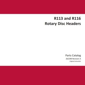 Macdon Rotary Disc Header R113 R116 Parts Catalog 262298 Revision A (1)
