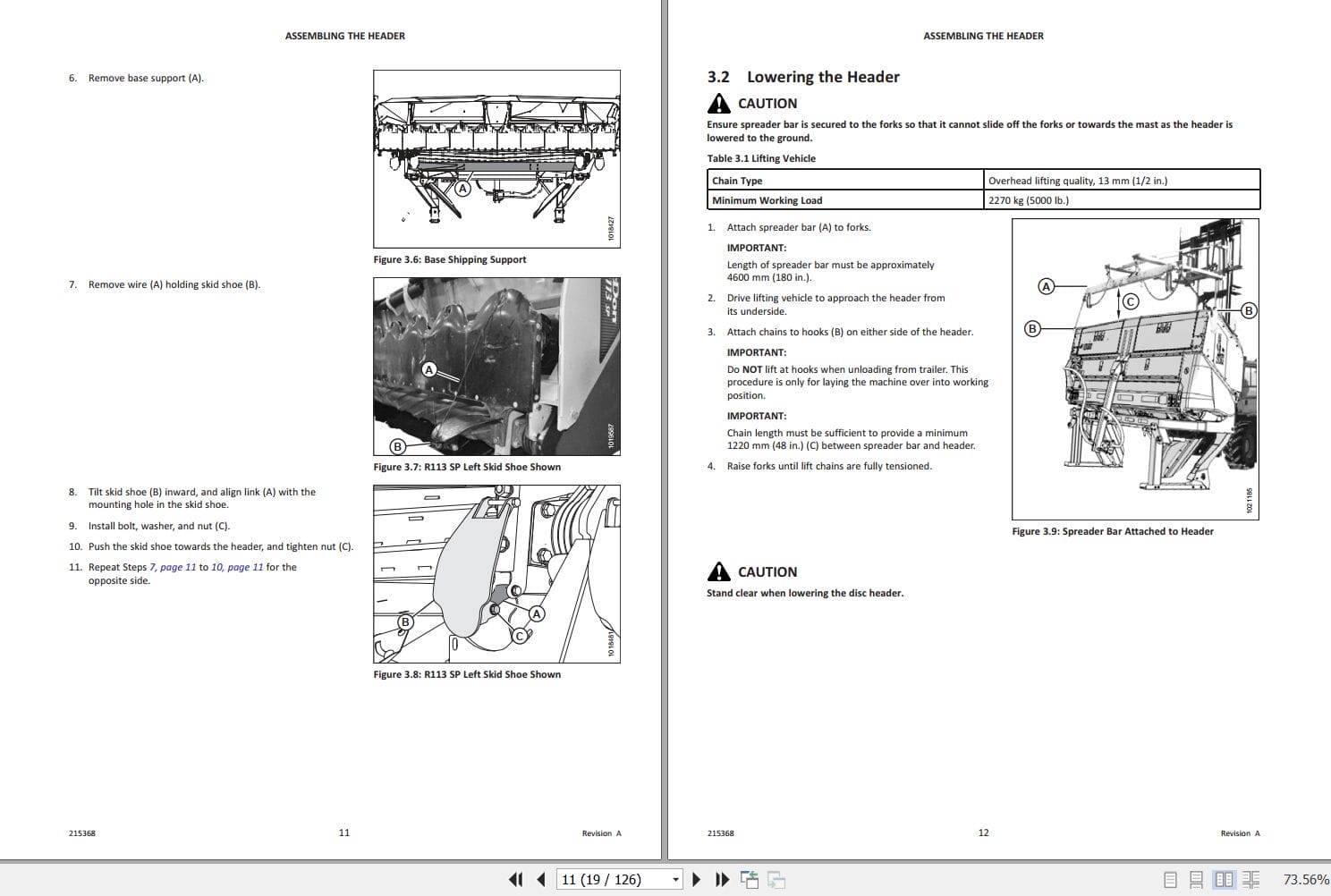Macdon Rotary Disc Header R113 R116 Unloading & Assembly Instructions 215368 Revision A (2)