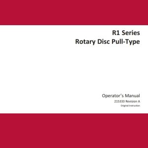Macdon Rotary Disc Pull Type R1 Series Operators Manual (1)
