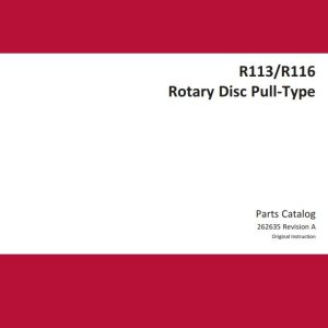 Macdon Rotary Disc Pull Type R113 R116 Parts Catalog 262635 Revision A (1)