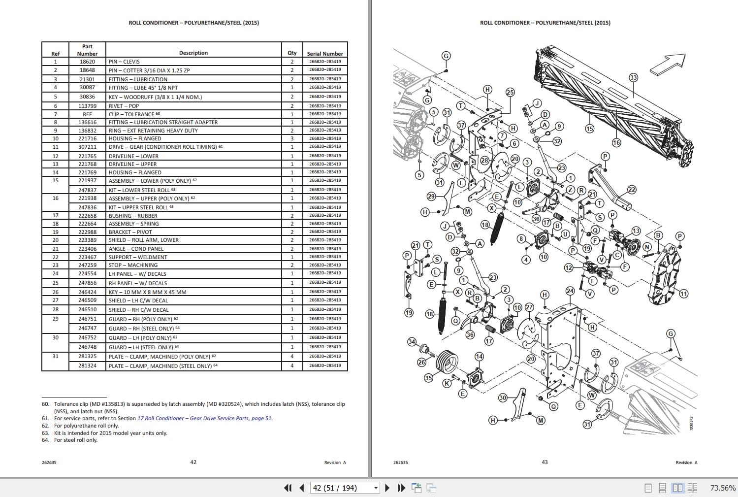 Macdon Rotary Disc Pull Type R113 R116 Parts Catalog 262635 Revision A (2)