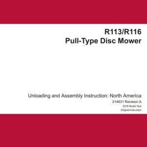 Macdon Rotary Disc Pull Type R113 R116 Unloading and Assembly Instruction (1)