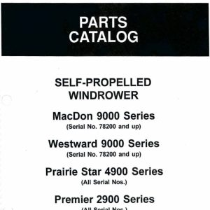 Macdon Self Propelled Windrower 9000 Series Parts Catalog 46062 (1)