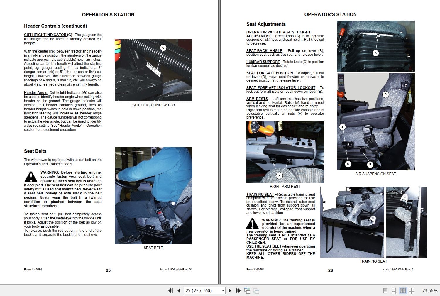 Macdon Self Propelled Windrower 9250 9350 9352 Operators Manual 46584 Rev01 (2)