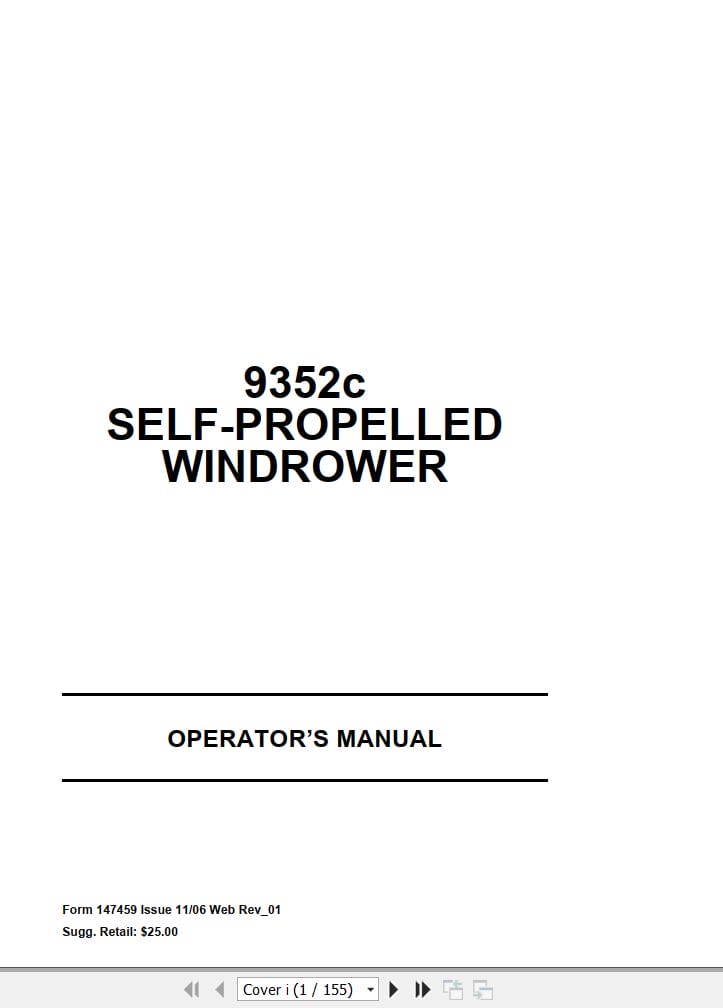 Macdon Self Propelled Windrower 9352c Operators Manual 147459 Rev01 (1)