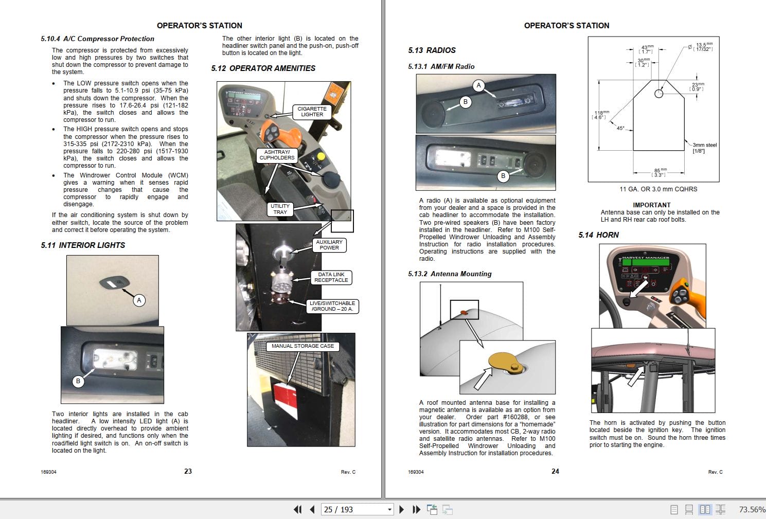 Macdon Self Propelled Windrower M100 Operators Manual (2)
