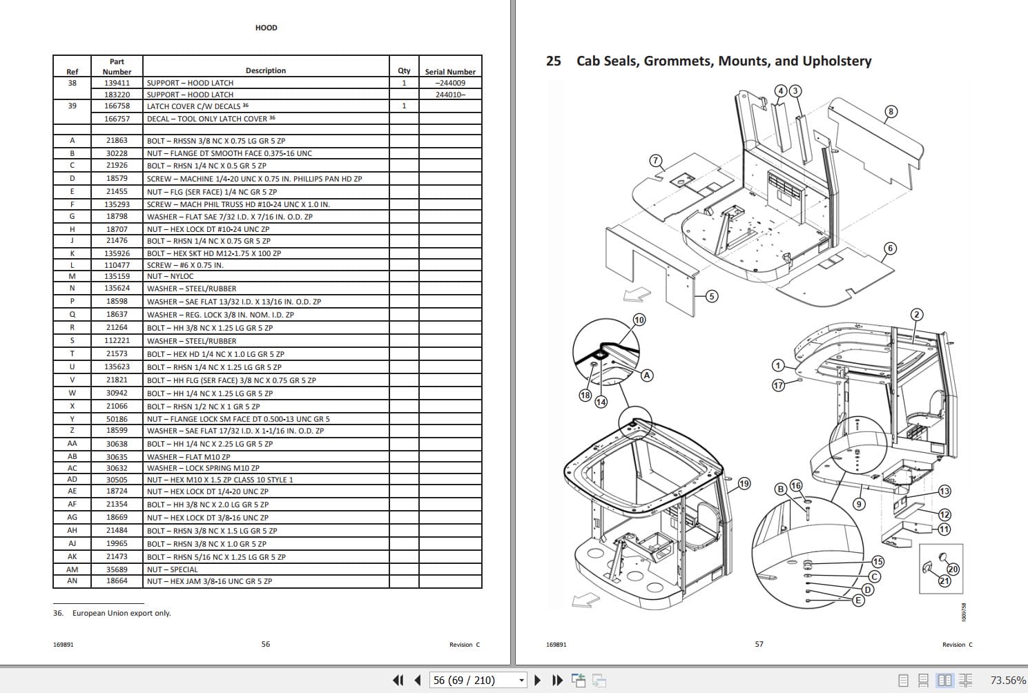 Macdon Self Propelled Windrower M105 Parts Catalog 169891 Revision C (2)