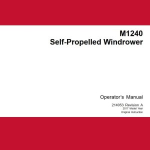 Macdon Self Propelled Windrower M1240 Operators Manual (1)