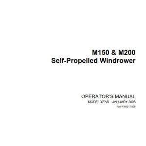 Macdon Self Propelled Windrower M150 M200 Operators Manual (1)