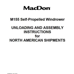 Macdon Self Propelled Windrower M155 Unloading & Assembly Instructions (1)