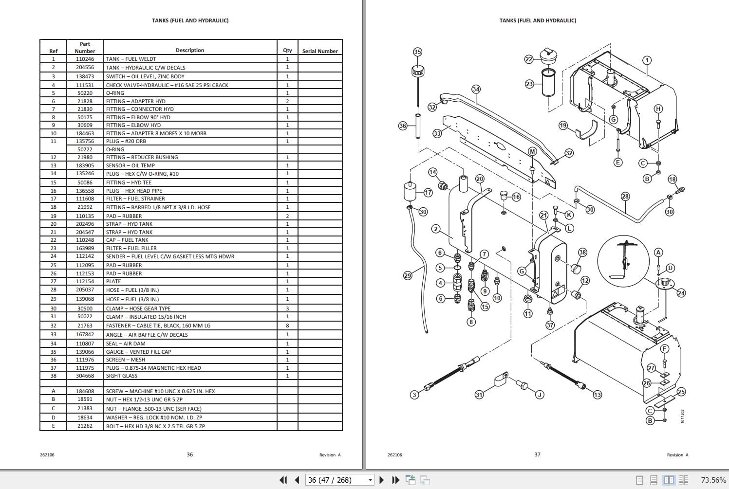 Macdon Self Propelled Windrower M155E4 Parts Catalog 262106 Revision A (2)