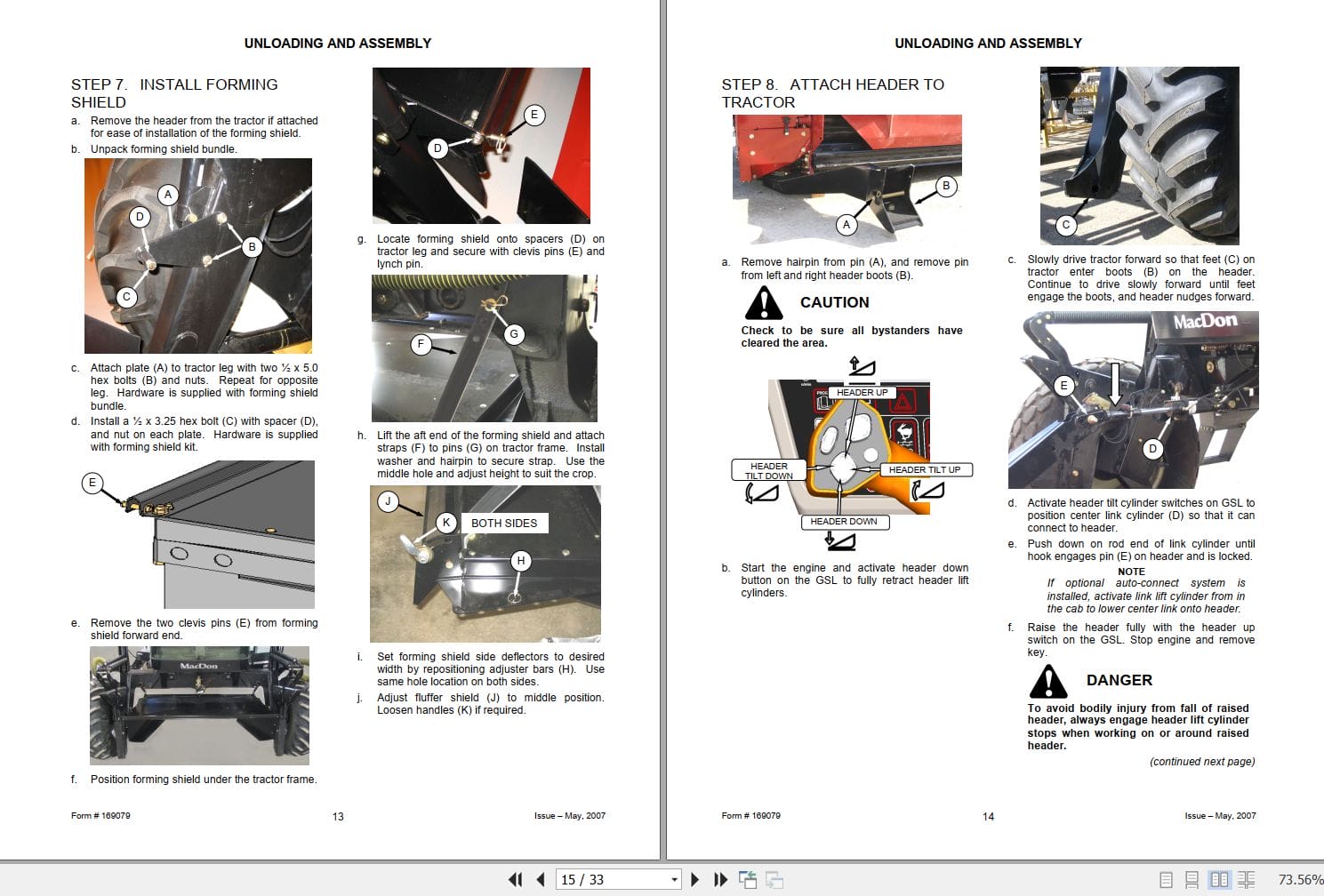 Macdon Self Propelled Windrower R80 Unloading & Assembly Instructions (2)
