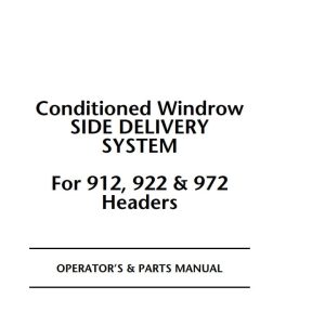 Macdon Side Delivery System For 912 922 972 Operators Parts Manual 147014 (1)