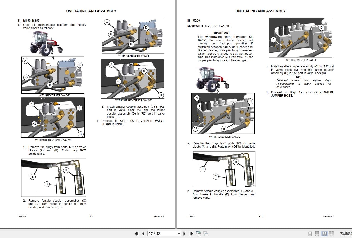 Macdon Windrower A40 D Unloading & Assembly Instructions 169078 Revision F (2)