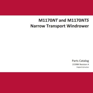 Macdon Windrower M1170NT M1170NT5 Parts Catalog 215984 Revision A (1)