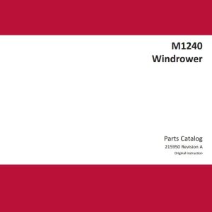 Macdon Windrower M1240 Parts Catalog 215950 Revision A (1)