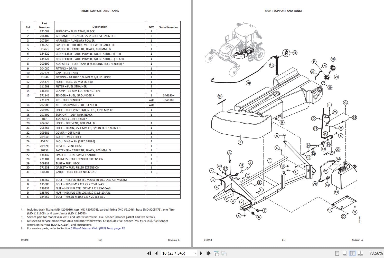 Macdon Windrower M1240 Parts Catalog 215950 Revision A (2)