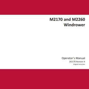 Macdon Windrower M2170 M2260 Operators Manual 262170 Revision A (1)