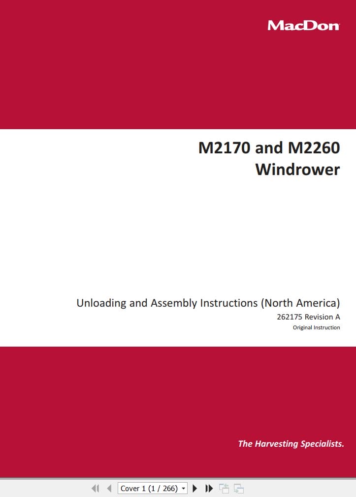 Macdon Windrower M2170 M2260 Unloading & Assembly Instructions (1)