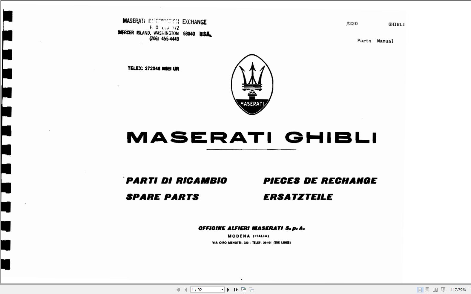 Maserati Ghibli Parts Catalog IT (1)