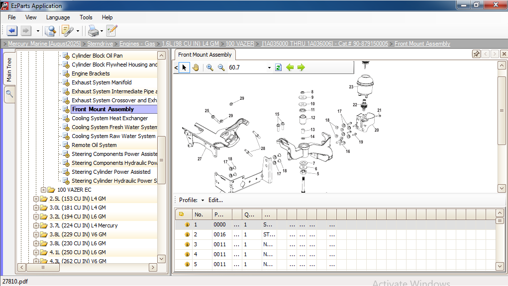 Mercury Marine EU 08.2025 NA 11.2022 Electronic Parts Catalog VMware 4