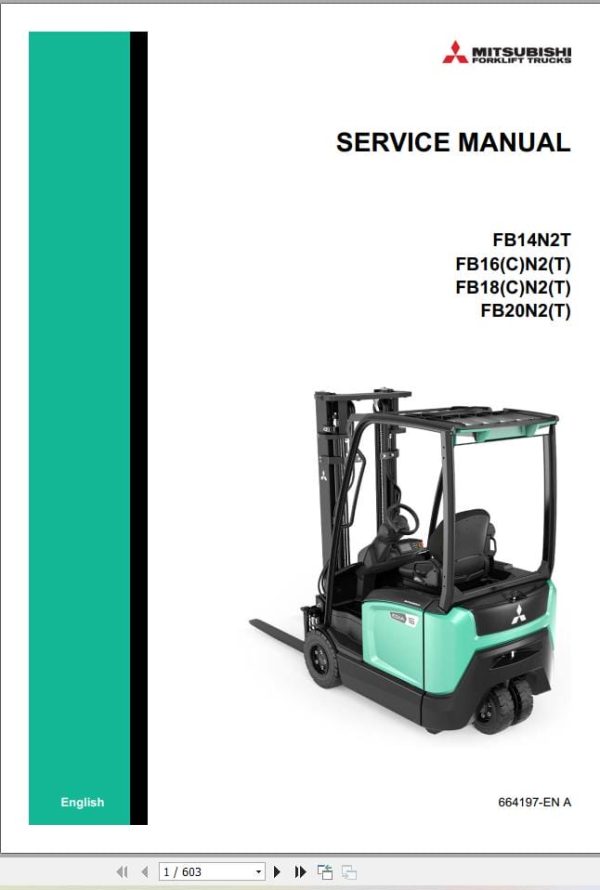 Mitsubishi Forklift FB14N2T FB20N2(T) Service and Operation Manual 04.2024 (1)