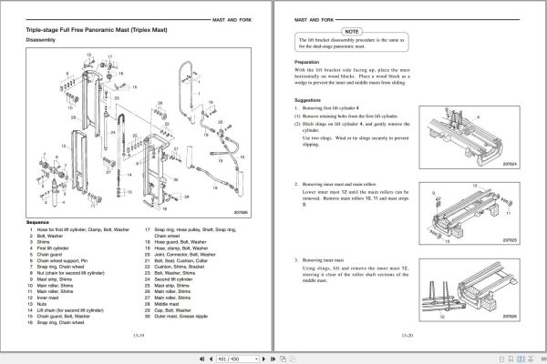 Mitsubishi Forklift FB20K FB25K Service Manual 99759 53100 (3)