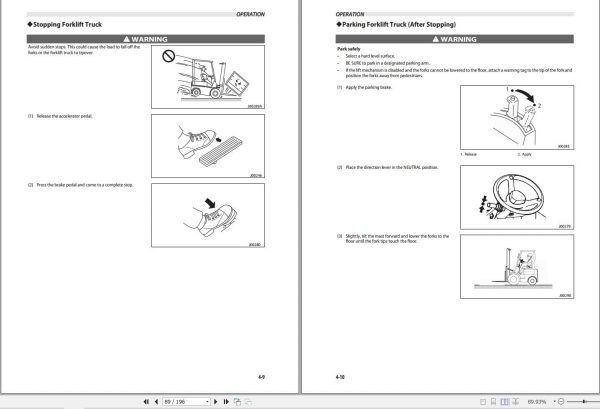 Mitsubishi Forklift FBC22N2 to FBC30LN2 Operation Maintenance Manual 99750 7N100 (2)