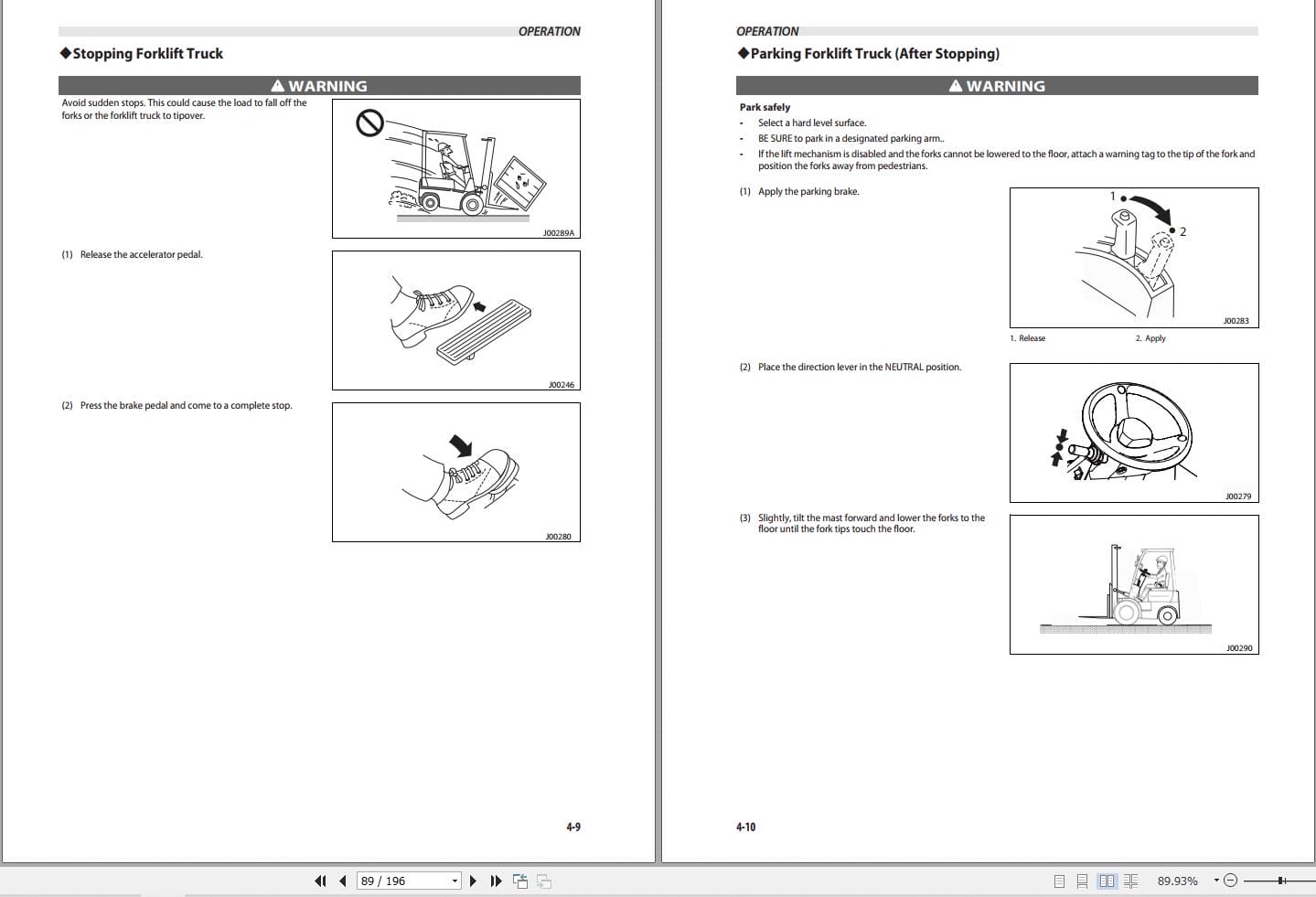 Mitsubishi Forklift FBC22N2 to FBC30LN2 Operation Maintenance Manual 99750 7N100 (2)