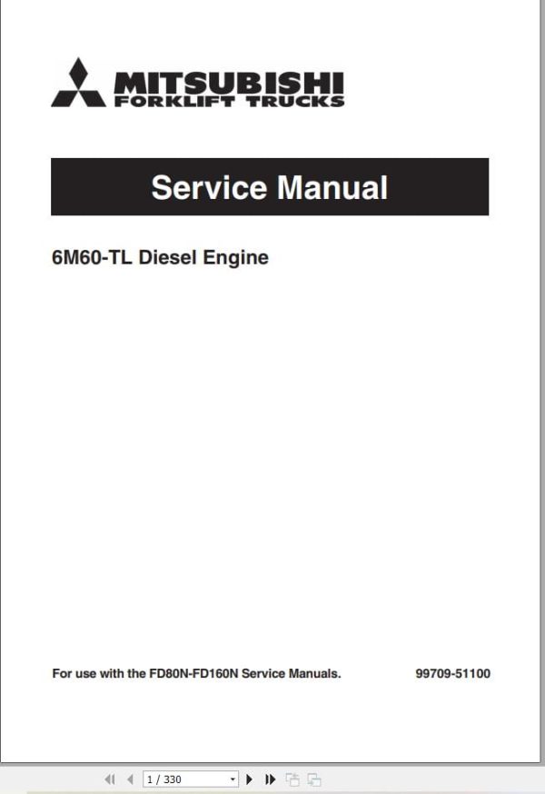 Mitsubishi Forklift FD150NL FD180NL FD200NL FD240NL Service Manual (2)