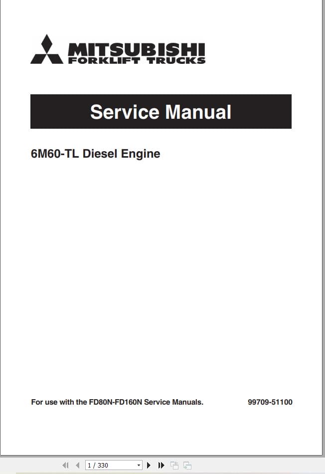 Mitsubishi Forklift FD150NL FD180NL FD200NL FD240NL Service Manual (2)