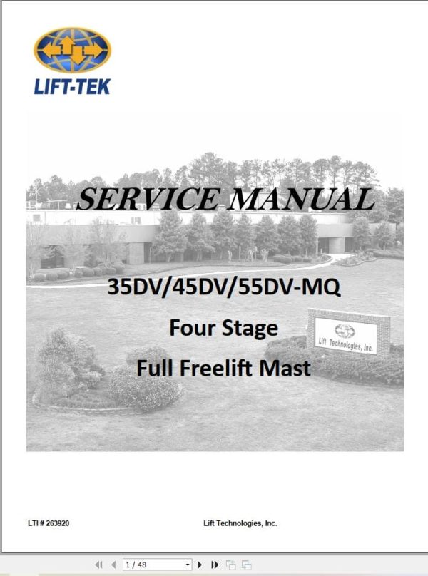 Mitsubishi Forklift FD40N1 to FD55N1 Wiring Diagram and Service Manual 06.2023 (1)